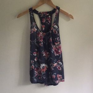 AEO Linen Floral Print Top